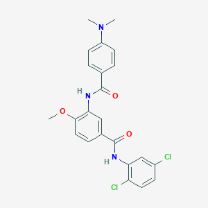 molecular formula C23H21Cl2N3O3 B330214 N-(2,5-dichlorophenyl)-3-{[4-(dimethylamino)benzoyl]amino}-4-methoxybenzamide 