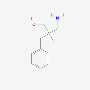 molecular formula C11H17NO B3302150 3-Amino-2-benzyl-2-methylpropan-1-ol CAS No. 915796-29-1