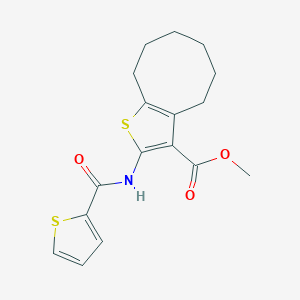 molecular formula C17H19NO3S2 B330218 Methyl 2-[(2-thienylcarbonyl)amino]-4,5,6,7,8,9-hexahydrocycloocta[b]thiophene-3-carboxylate 