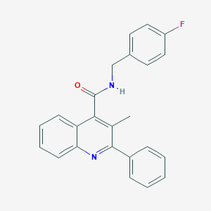 molecular formula C24H19FN2O B330221 N-(4-fluorobenzyl)-3-methyl-2-phenyl-4-quinolinecarboxamide 
