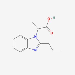 molecular formula C13H16N2O2 B3302218 2-(2-propyl-1H-benzimidazol-1-yl)propanoic acid CAS No. 915922-01-9