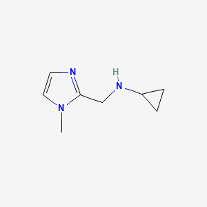 molecular formula C8H13N3 B3302283 N-[(1-methyl-1H-imidazol-2-yl)methyl]cyclopropanamine CAS No. 915925-17-6