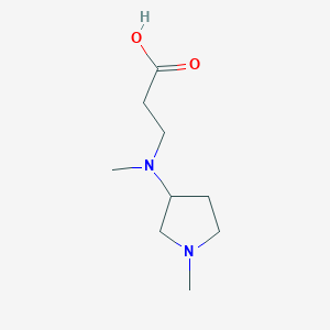 molecular formula C9H18N2O2 B3302291 3-(Methyl(1-methylpyrrolidin-3-yl)amino)propanoic acid CAS No. 915925-24-5