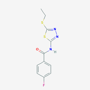 N-[5-(ethylsulfanyl)-1,3,4-thiadiazol-2-yl]-4-fluorobenzamide