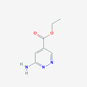 molecular formula C7H9N3O2 B3302321 Ethyl 6-aminopyridazine-4-carboxylate CAS No. 916056-75-2