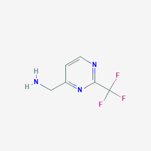 molecular formula C6H6F3N3 B3302347 4-Pyrimidinemethanamine, 2-(trifluoromethyl)- CAS No. 916303-80-5