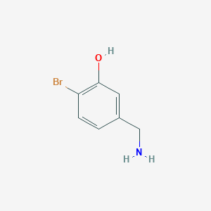 molecular formula C7H8BrNO B3302355 5-(Aminomethyl)-2-bromophenol CAS No. 916304-26-2