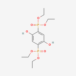 molecular formula C14H24O8P2 B3302364 2,5-Bis(diethoxyphosphoryl)benzene-1,4-diol CAS No. 91633-15-7