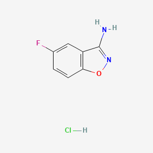molecular formula C7H6ClFN2O B3302388 5-Fluorobenzo[d]isoxazol-3-amine hydrochloride CAS No. 916571-99-8