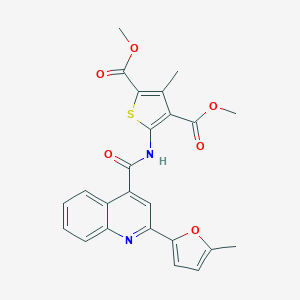 Dimethyl 3-methyl-5-({[2-(5-methyl-2-furyl)-4-quinolinyl]carbonyl}amino)-2,4-thiophenedicarboxylate