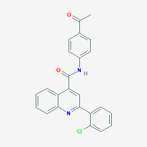 molecular formula C24H17ClN2O2 B330247 N-(4-acetylphenyl)-2-(2-chlorophenyl)quinoline-4-carboxamide 