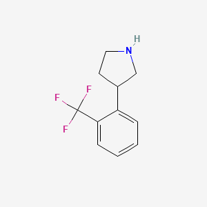 molecular formula C11H12F3N B3302476 3-[2-(trifluoromethyl)phenyl]Pyrrolidine CAS No. 916831-78-2