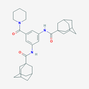 molecular formula C34H45N3O3 B330250 N-[3-[(1-adamantylcarbonyl)amino]-5-(1-piperidinylcarbonyl)phenyl]-1-adamantanecarboxamide 