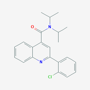 molecular formula C22H23ClN2O B330252 2-(2-chlorophenyl)-N,N-di(propan-2-yl)quinoline-4-carboxamide 