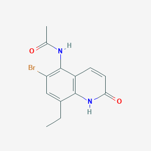 molecular formula C13H13BrN2O2 B3302554 N-(6-Bromo-8-ethyl-2-hydroxyquinolin-5-yl)acetamide CAS No. 91761-88-5