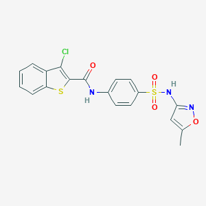3-chloro-N-(4-{[(5-methyl-3-isoxazolyl)amino]sulfonyl}phenyl)-1-benzothiophene-2-carboxamide