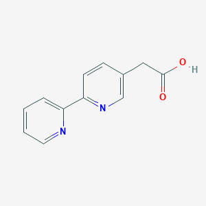 molecular formula C12H10N2O2 B3302568 2-([2,2'-联吡啶]-5-基)乙酸 CAS No. 917874-25-0