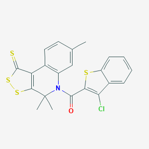 (3-chloro-1-benzothiophen-2-yl)(4,4,7-trimethyl-1-thioxo-1,4-dihydro-5H-[1,2]dithiolo[3,4-c]quinolin-5-yl)methanone