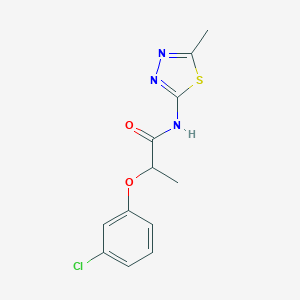 2-(3-chlorophenoxy)-N-(5-methyl-1,3,4-thiadiazol-2-yl)propanamide