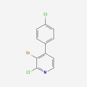molecular formula C11H6BrCl2N B3302630 3-Bromo-2-chloro-4-(4-chlorophenyl)pyridine CAS No. 917969-40-5