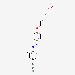 molecular formula C21H24N2O2 B3302651 1-Hexanol, 6-[4-[2-(4-ethynyl-2-methylphenyl)diazenyl]phenoxy]- CAS No. 918150-46-6