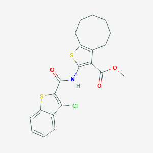 Methyl 2-{[(3-chloro-1-benzothien-2-yl)carbonyl]amino}-4,5,6,7,8,9-hexahydrocycloocta[b]thiophene-3-carboxylate