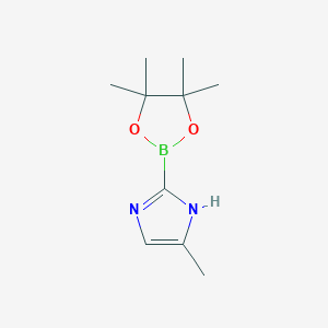 molecular formula C10H17BN2O2 B3302695 5-methyl-2-(4,4,5,5-tetramethyl-1,3,2-dioxaborolan-2-yl)-1H-imidazole CAS No. 918524-65-9