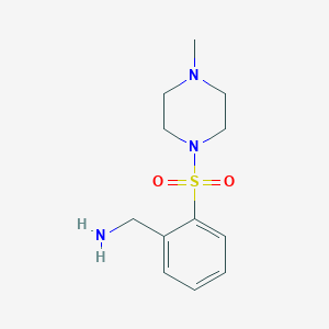 molecular formula C12H19N3O2S B3302726 {2-[(4-Methylpiperazin-1-yl)sulfonyl]phenyl}methanamine CAS No. 918865-21-1