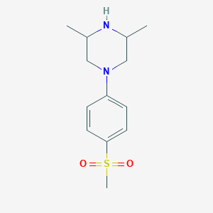 molecular formula C13H20N2O2S B3302728 Piperazine, 3,5-dimethyl-1-[4-(methylsulfonyl)phenyl]- CAS No. 918884-40-9