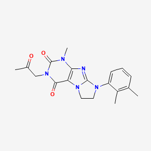 molecular formula C19H21N5O3 B3302778 6-(2,3-Dimethylphenyl)-4-methyl-2-(2-oxopropyl)-7,8-dihydropurino[7,8-a]imidazole-1,3-dione CAS No. 919013-10-8