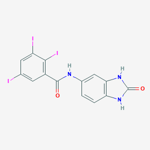 2,3,5-triiodo-N-(2-oxo-2,3-dihydro-1H-benzimidazol-5-yl)benzamide