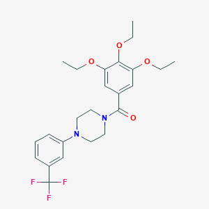 molecular formula C24H29F3N2O4 B330280 1-(3,4,5-Triethoxybenzoyl)-4-[3-(trifluoromethyl)phenyl]piperazine 