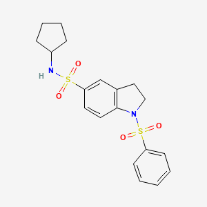 5-[(Cyclopentylamino)sulfonyl]-1-(phenylsulfonyl)indoline
