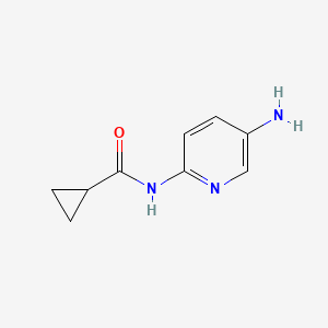 molecular formula C9H11N3O B3302818 N-(5-氨基吡啶-2-基)环丙烷甲酰胺 CAS No. 919028-62-9