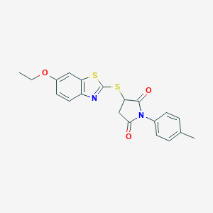 3-[(6-Ethoxy-1,3-benzothiazol-2-yl)sulfanyl]-1-(4-methylphenyl)pyrrolidine-2,5-dione