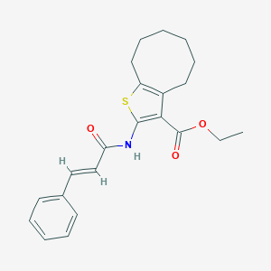 Ethyl 2-(cinnamoylamino)-4,5,6,7,8,9-hexahydrocycloocta[b]thiophene-3-carboxylate