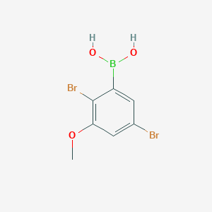 molecular formula C7H7BBr2O3 B3302891 2,5-Dibromo-3-methoxyphenylboronic acid CAS No. 919355-33-2