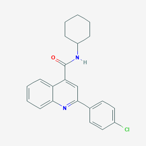 2-(4-chlorophenyl)-N-cyclohexylquinoline-4-carboxamide