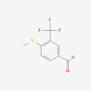 molecular formula C9H7F3OS B3302903 Benzaldehyde, 4-(methylthio)-3-(trifluoromethyl)- CAS No. 919360-31-9