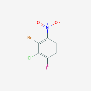 molecular formula C6H2BrClFNO2 B3302913 Benzene, 2-bromo-3-chloro-4-fluoro-1-nitro- CAS No. 919522-56-8