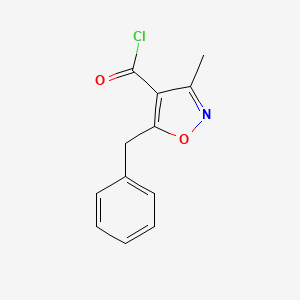molecular formula C12H10ClNO2 B3302920 5-Benzyl-3-methylisoxazole-4-carbonyl chloride CAS No. 91961-44-3