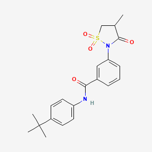 N-(4-(tert-butyl)phenyl)-3-(4-methyl-1,1-dioxido-3-oxoisothiazolidin-2-yl)benzamide