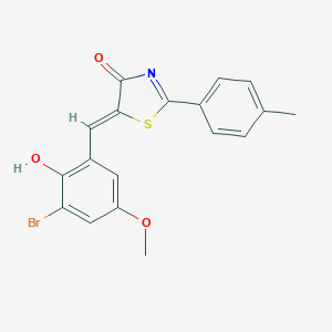 5-(3-bromo-2-hydroxy-5-methoxybenzylidene)-2-(4-methylphenyl)-1,3-thiazol-4(5H)-one