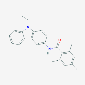 molecular formula C24H24N2O B330301 N-(9-ethyl-9H-carbazol-3-yl)-2,4,6-trimethylbenzamide 