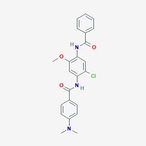 N-{2-chloro-5-methoxy-4-[(phenylcarbonyl)amino]phenyl}-4-(dimethylamino)benzamide