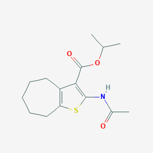 isopropyl 2-(acetylamino)-5,6,7,8-tetrahydro-4H-cyclohepta[b]thiophene-3-carboxylate