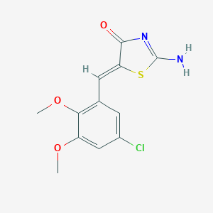 molecular formula C12H11ClN2O3S B330307 5-(5-Chloro-2,3-dimethoxybenzylidene)-2-imino-1,3-thiazolidin-4-one CAS No. 6378-08-1