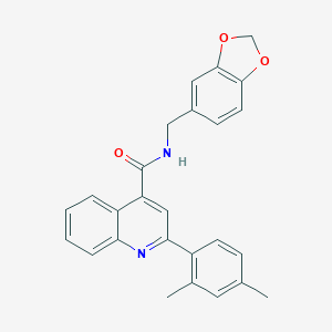 N-(1,3-benzodioxol-5-ylmethyl)-2-(2,4-dimethylphenyl)quinoline-4-carboxamide