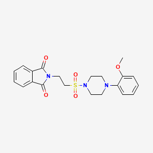 molecular formula C21H23N3O5S B3303081 2-(2-((4-(2-Methoxyphenyl)piperazin-1-yl)sulfonyl)ethyl)isoindoline-1,3-dione CAS No. 919757-02-1