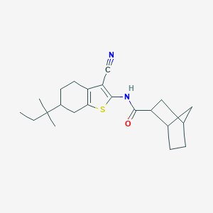 N-[3-cyano-6-(tert-pentyl)-4,5,6,7-tetrahydro-1-benzothiophen-2-yl]bicyclo[2.2.1]heptane-2-carboxamide